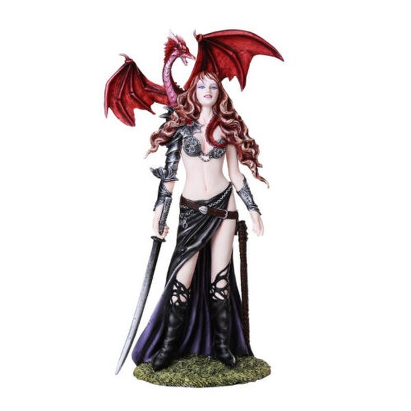 Woman Warrior Furionchires with Dragon Statue by Nene Thomas